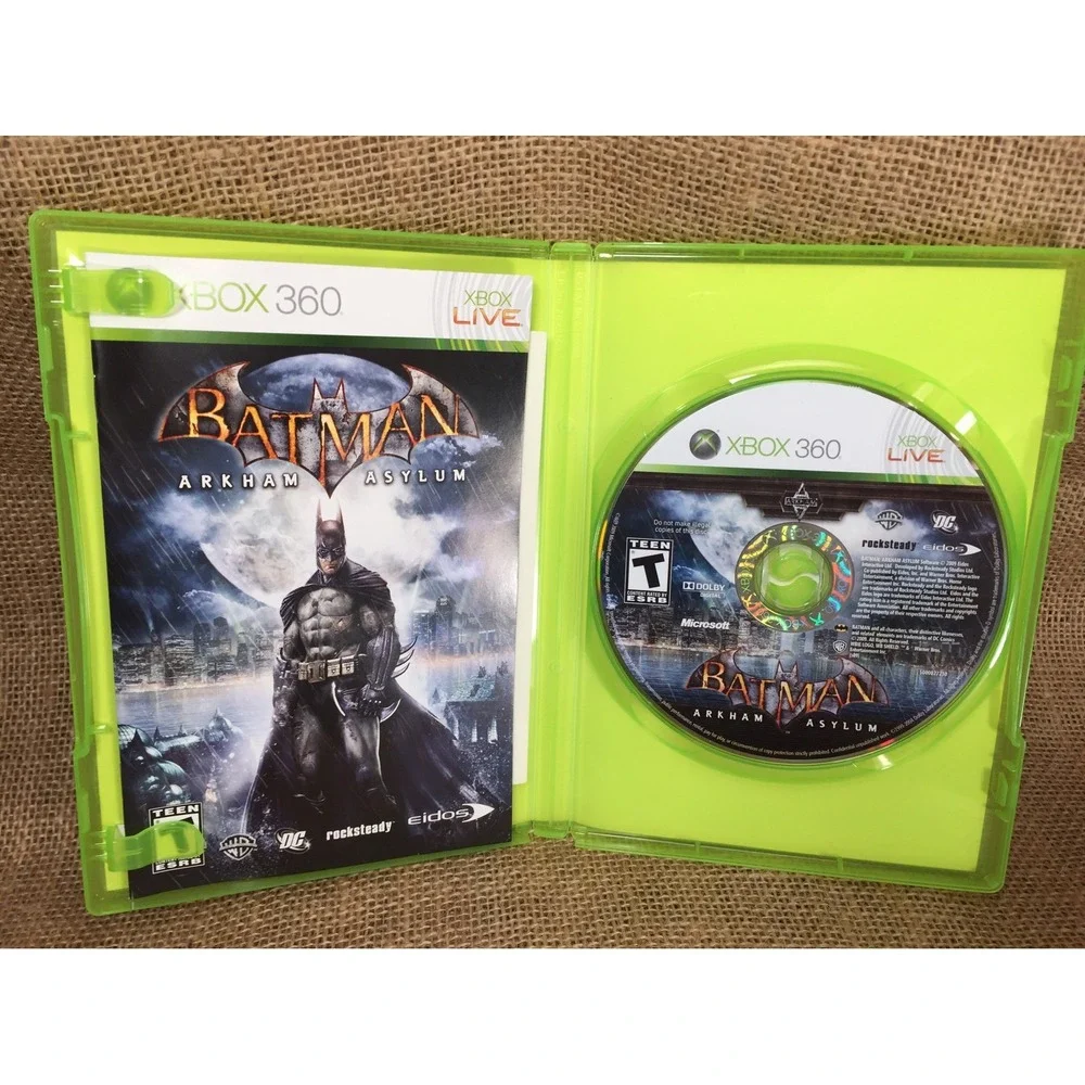 Batman Arkham Asylum Xbox 360 Game Complete CIB Tested Working Eidos Rocksteady